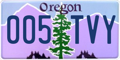 OR license plate 005TVY