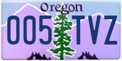 OR license plate 005TVZ