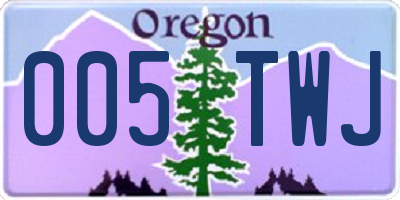OR license plate 005TWJ