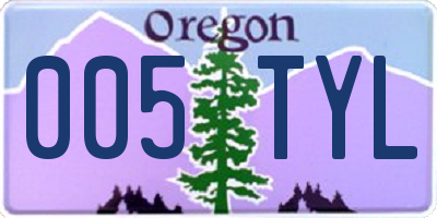 OR license plate 005TYL