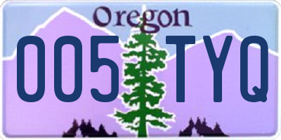 OR license plate 005TYQ