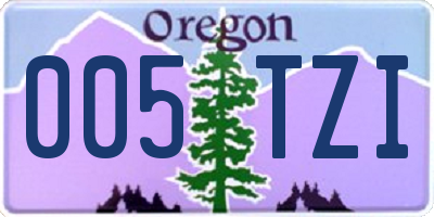 OR license plate 005TZI