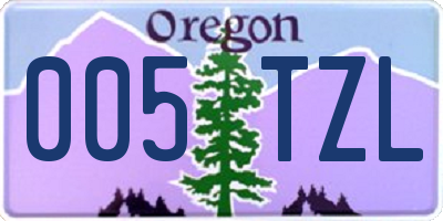 OR license plate 005TZL