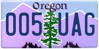 OR license plate 005UAG