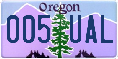 OR license plate 005UAL