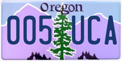 OR license plate 005UCA