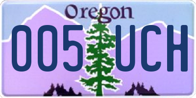 OR license plate 005UCH