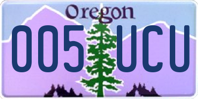 OR license plate 005UCU