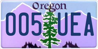 OR license plate 005UEA