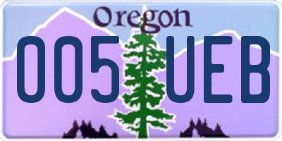OR license plate 005UEB