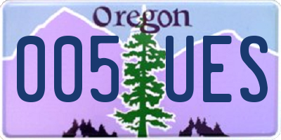 OR license plate 005UES