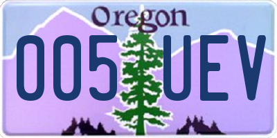 OR license plate 005UEV