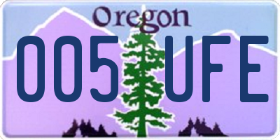 OR license plate 005UFE