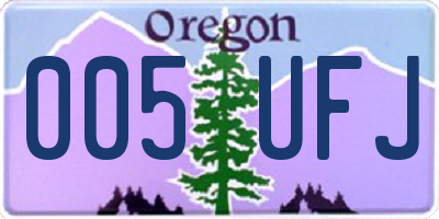 OR license plate 005UFJ