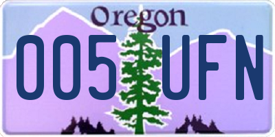 OR license plate 005UFN