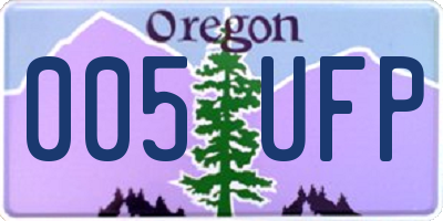 OR license plate 005UFP