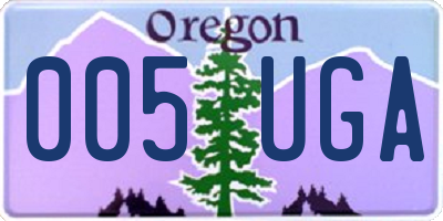 OR license plate 005UGA