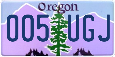 OR license plate 005UGJ