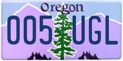 OR license plate 005UGL