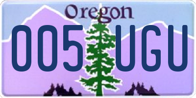 OR license plate 005UGU