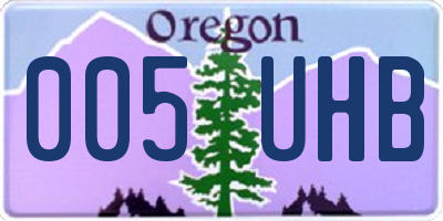 OR license plate 005UHB
