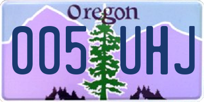 OR license plate 005UHJ