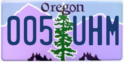 OR license plate 005UHM
