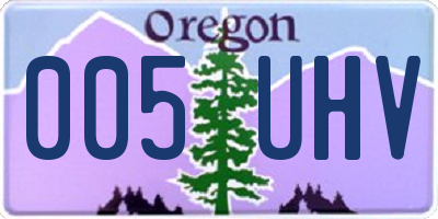 OR license plate 005UHV