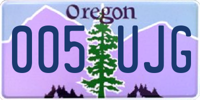 OR license plate 005UJG