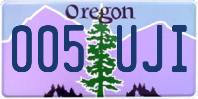 OR license plate 005UJI