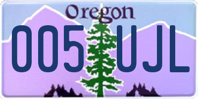 OR license plate 005UJL