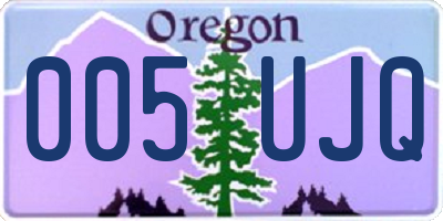 OR license plate 005UJQ