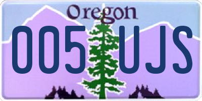 OR license plate 005UJS