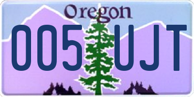 OR license plate 005UJT
