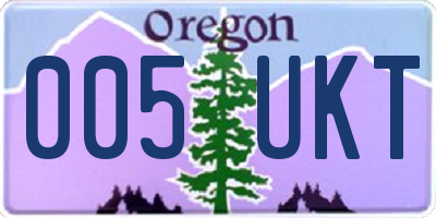 OR license plate 005UKT
