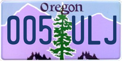 OR license plate 005ULJ