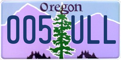 OR license plate 005ULL