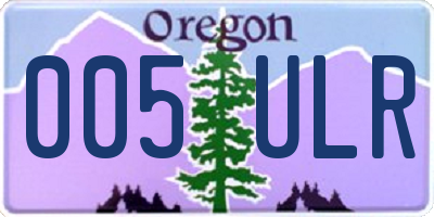 OR license plate 005ULR