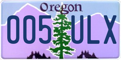 OR license plate 005ULX
