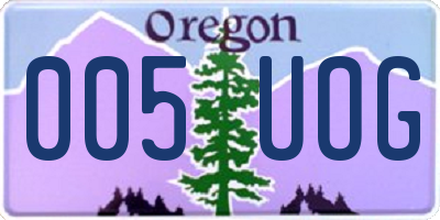 OR license plate 005UOG