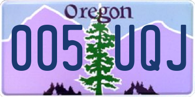 OR license plate 005UQJ