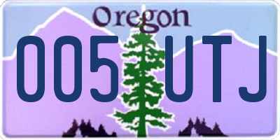 OR license plate 005UTJ