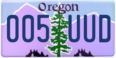 OR license plate 005UUD