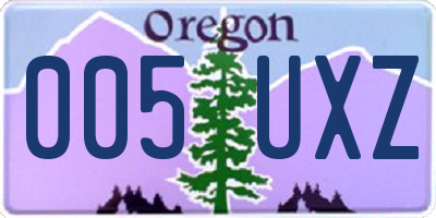 OR license plate 005UXZ