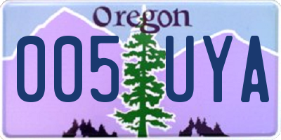 OR license plate 005UYA
