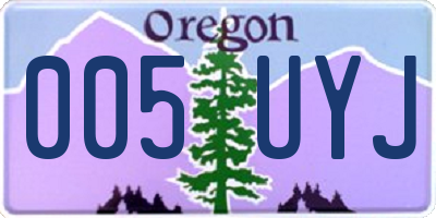 OR license plate 005UYJ
