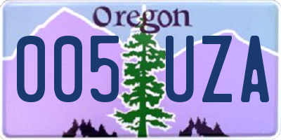 OR license plate 005UZA