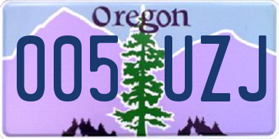 OR license plate 005UZJ