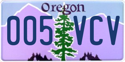 OR license plate 005VCV