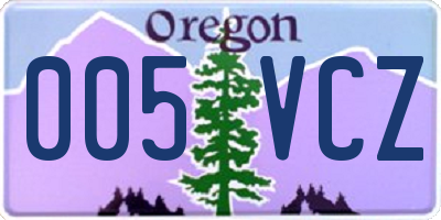 OR license plate 005VCZ